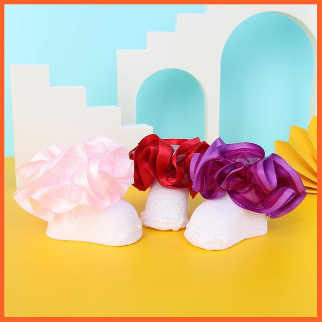 whatagift.com.au kids socks Pink / 1-3 Years Children Dance Princess Baby Socks | White Cotton Lace Latin Dance Socks