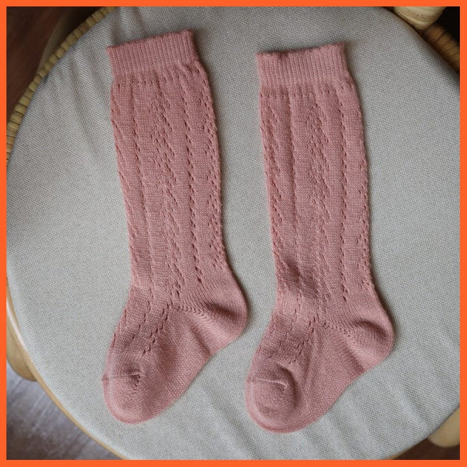 whatagift.com.au kids socks Pink 2 / 1-3 Years (M) Kids Floral Big Bow Toddlers knee High Long Soft Mesh Princess Baby Socks