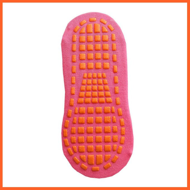 whatagift.com.au kids socks Pink / 5-12 Years old Kids adults Anti-Slip trampoline Cotton Breathable Short Sport Socks