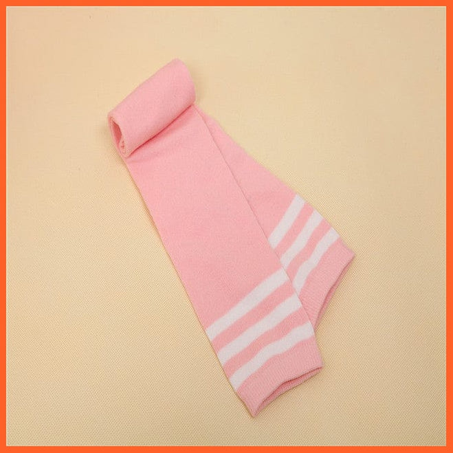 whatagift.com.au kids socks pink / 8-12 years old Spring Kids Knee High Sport Socks | Football Stripes Cotton Skate Long Socks