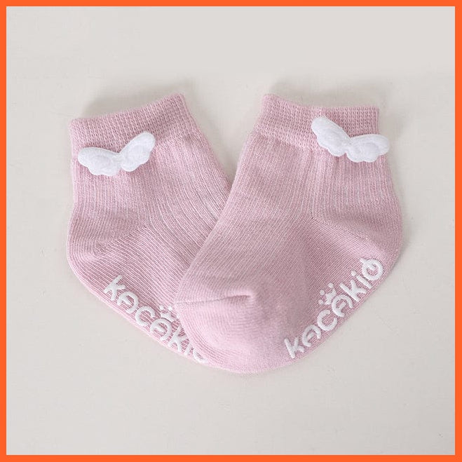 whatagift.com.au kids socks Pink / M 2-4T Shiny Angel Wings Cotton Socks |  Cute Lovely Toddler Kids Anti Slip Socks
