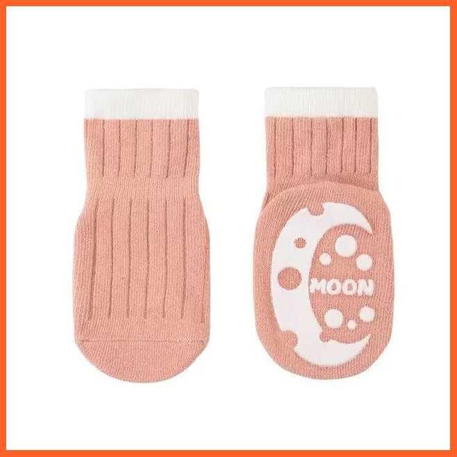 whatagift.com.au kids socks Pink moon / M(1-3Years old) Kids Anti-Slip Sock Trampoline Sock Cotton Breathable Short Socks