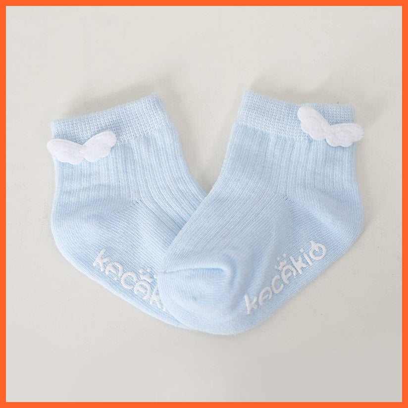 whatagift.com.au kids socks Shiny Angel Wings Cotton Socks |  Cute Lovely Toddler Kids Anti Slip Socks
