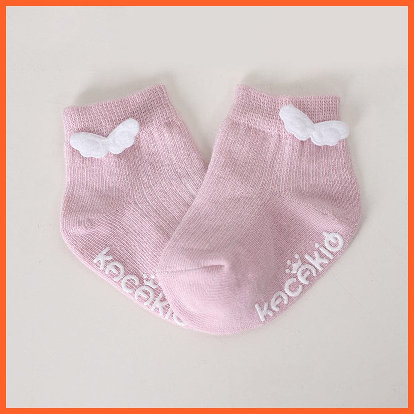 whatagift.com.au kids socks Shiny Angel Wings Cotton Socks |  Cute Lovely Toddler Kids Anti Slip Socks