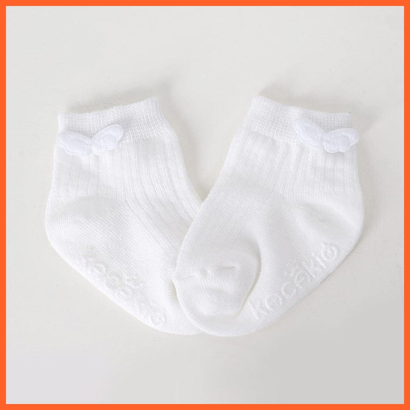 whatagift.com.au kids socks Shiny Angel Wings Cotton Socks |  Cute Lovely Toddler Kids Anti Slip Socks
