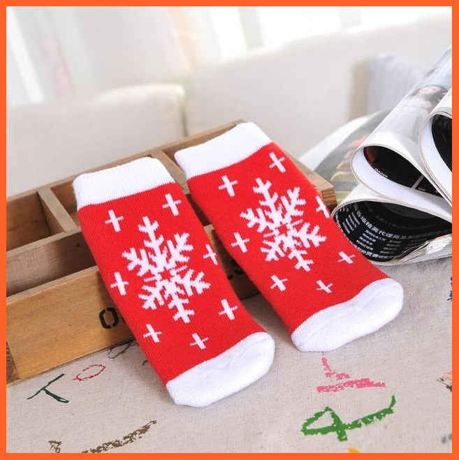 whatagift.com.au kids socks Snowflake / 4 to 6 year 1 Pair Cotton Winter Kids Terry Snowflake Elk Christmas Gift Socks
