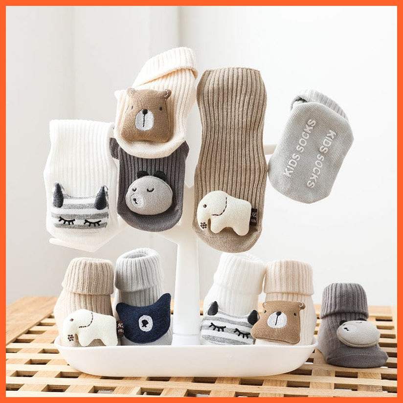 whatagift.com.au kids socks Soft Cotton Baby Girls Newborn Cartoon Animal Baby Infant Anti Slip Socks