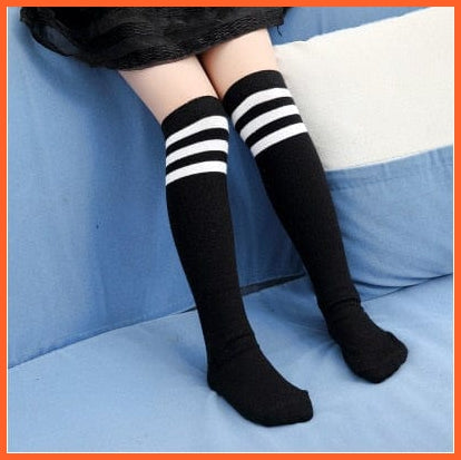 whatagift.com.au kids socks Spring Autumn Unisex Children Stockings Cotton Stripe Knee High kids Socks