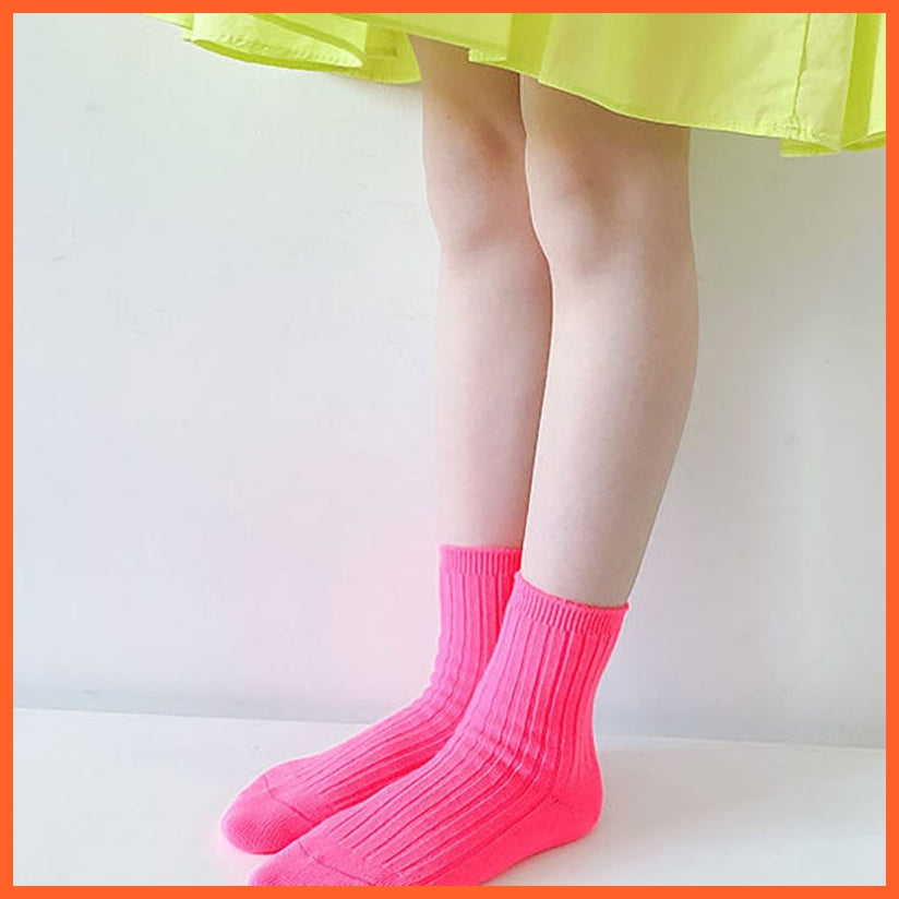 whatagift.com.au kids socks Spring Kids Candy Bright Color Socks | Cotton Boys Girls Baby Cute Socks