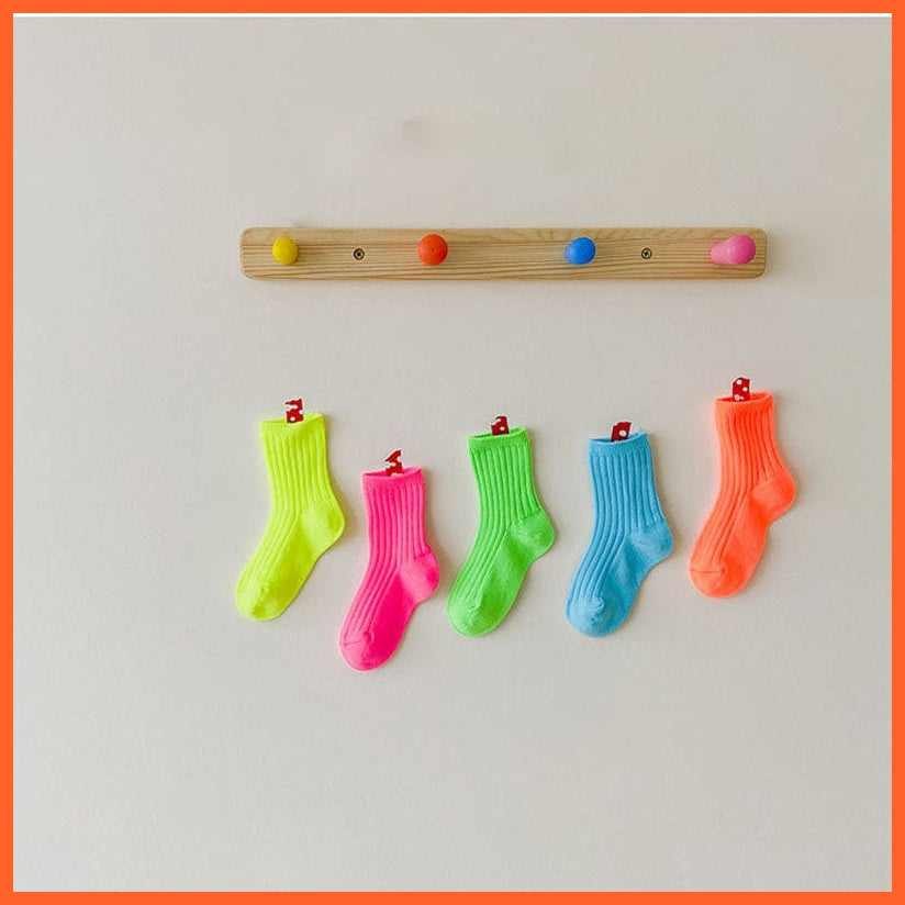 whatagift.com.au kids socks Spring Kids Candy Bright Color Socks | Cotton Boys Girls Baby Cute Socks