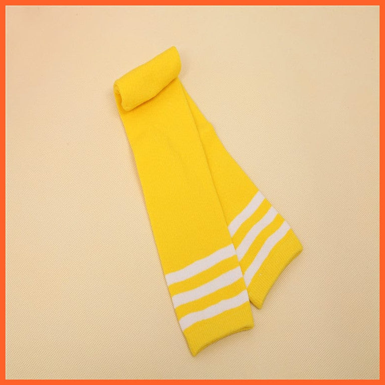 whatagift.com.au kids socks Spring Kids Knee High Sport Socks | Football Stripes Cotton Skate Long Socks