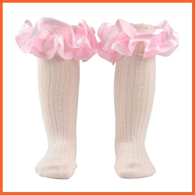whatagift.com.au kids socks stockings pink / 1-3 Years Children Dance Princess Baby Socks | White Cotton Lace Latin Dance Socks