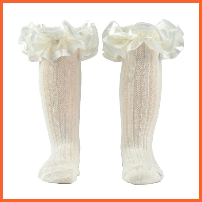 whatagift.com.au kids socks stockings white / 0-1 Years Children Dance Princess Baby Socks | White Cotton Lace Latin Dance Socks