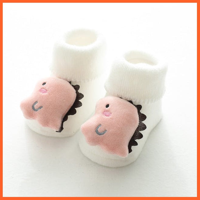 whatagift.com.au kids socks white / 0-1 years old Baby Girls Newborn Cartoon Animal Infant Baby Boy Anti Slip Soft Cotton Socks