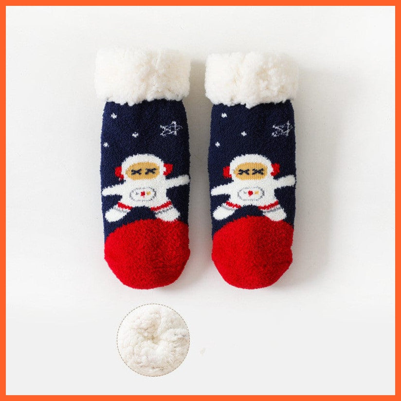 whatagift.com.au kids socks Winter Newborn Baby Cartoon  Socks |  Thermal Cotton Warm Non-Slip Socks