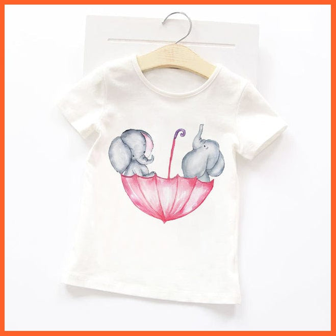 whatagift.com.au Kids T-shirts 16686 / 8T Summer Cartoon Animals Baby Kids T-Shirt | Cute Short Sleeve Printed Toddler Tee