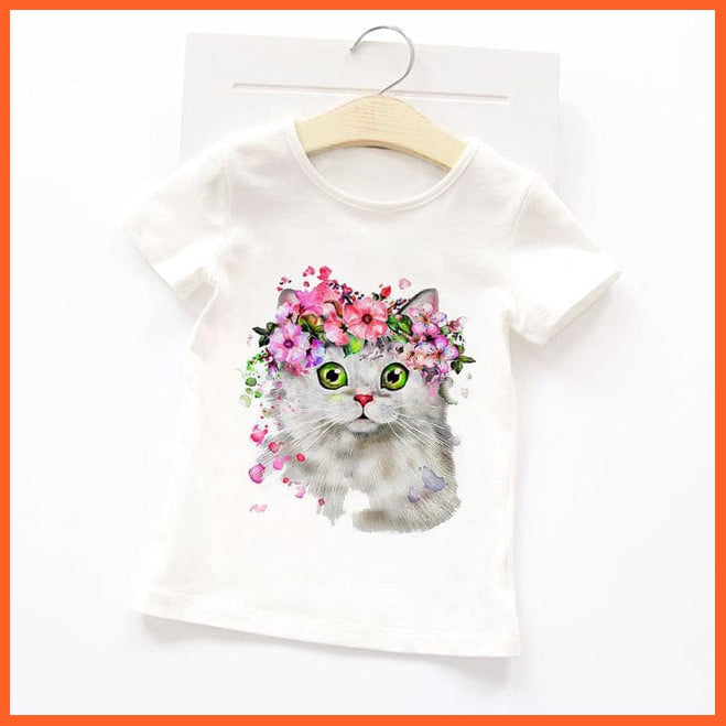 Summer Cartoon Animals Baby Kids T-Shirt | Cute Short Sleeve Printed Toddler Tee | whatagift.com.au.