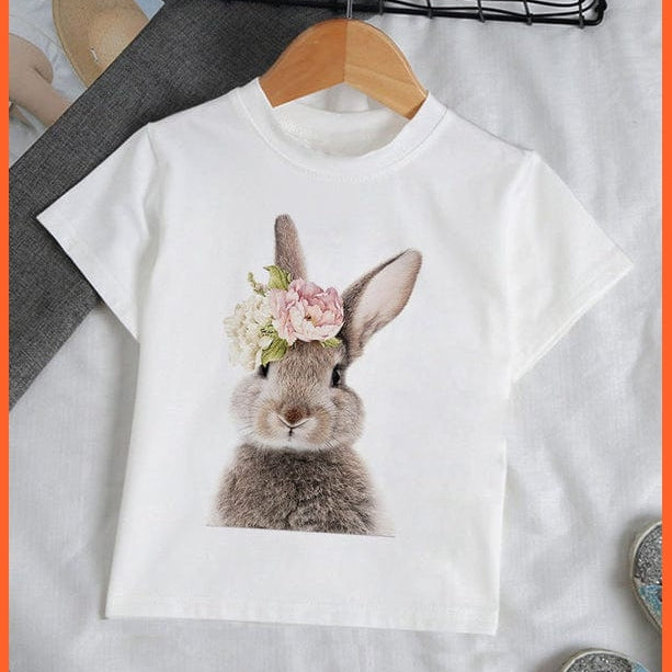 whatagift.com.au Kids T-shirts 19517 / 5T Baby Elephant Funny Streetwear Round Neck Cartoon Casual Kids T-shirt Tops