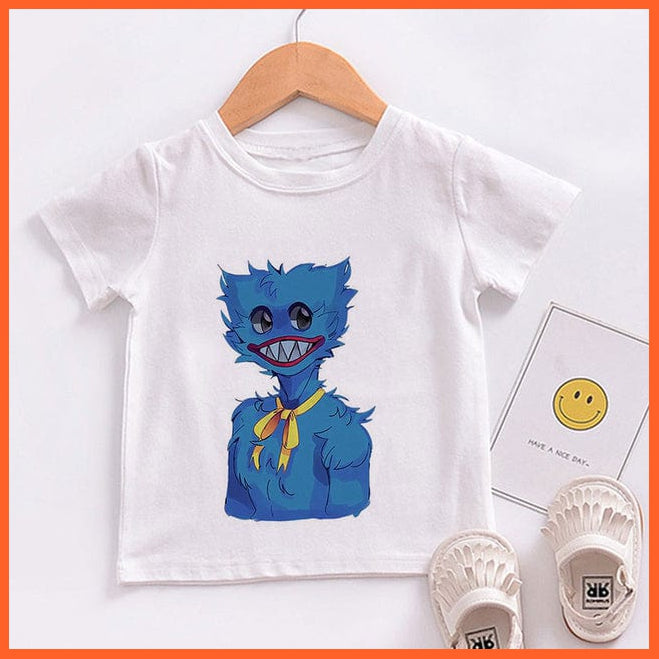 whatagift.com.au Kids T-shirts 33693 / 24M Unisex Cute Huggy Wuggy T-Shirt |  Graphic Print Kids Short Sleeve T-Shirts Tops