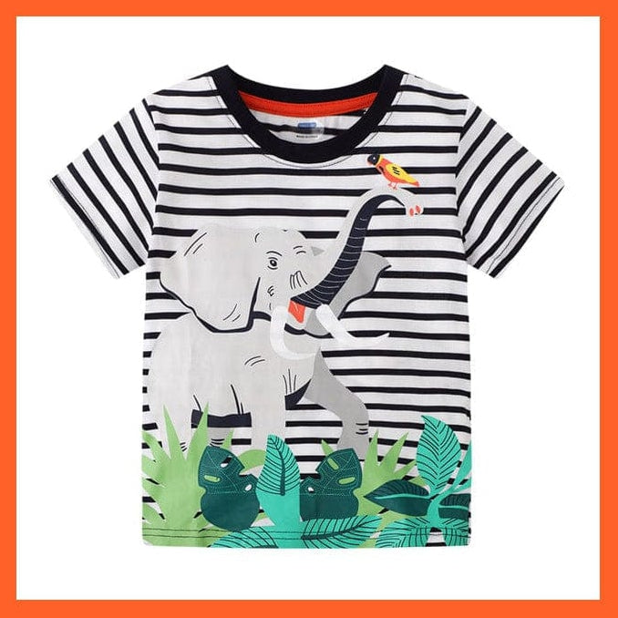 whatagift.com.au Kids T-shirts 9 / 2-3years Summer 2022 New Cartoon Cute Dinosaur Print Short Sleeve T-Shirt