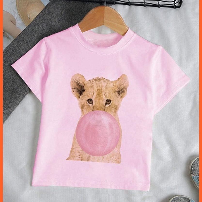 whatagift.com.au Kids T-shirts Baby Elephant Funny Streetwear Round Neck Cartoon Casual Kids T-shirt Tops