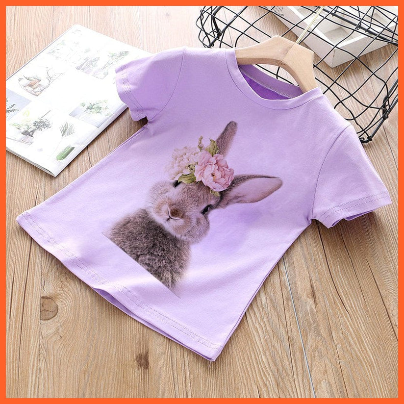 whatagift.com.au Kids T-shirts Baby Elephant Funny Streetwear Round Neck Cartoon Casual Kids T-shirt Tops