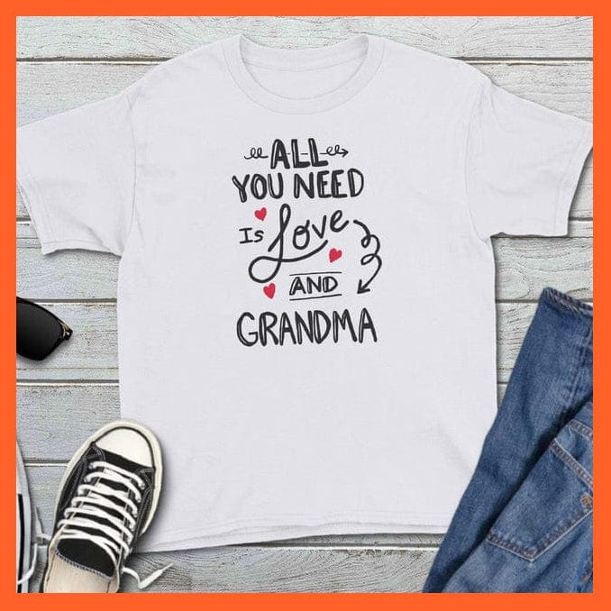 whatagift.com.au Kids T-shirts Back Off I Have A Crazy Grandma Print Kids T-Shirt | Letters Fashion Streetwear