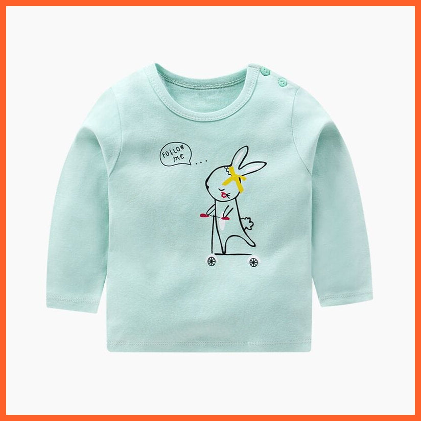 whatagift.com.au Kids T-shirts Copy of Spring Baby Long Sleeve Cartoon Printed T-shirt Cotton Girl Boy Kids Top Tees