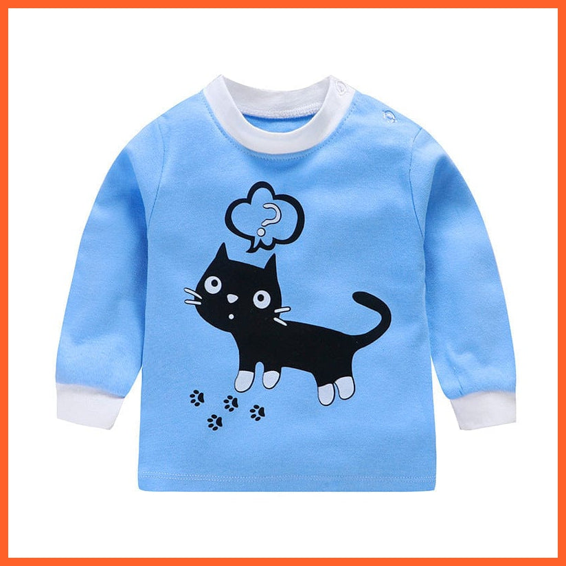 whatagift.com.au Kids T-shirts Copy of Spring Baby Long Sleeve Cartoon Printed T-shirt Cotton Girl Boy Kids Top Tees