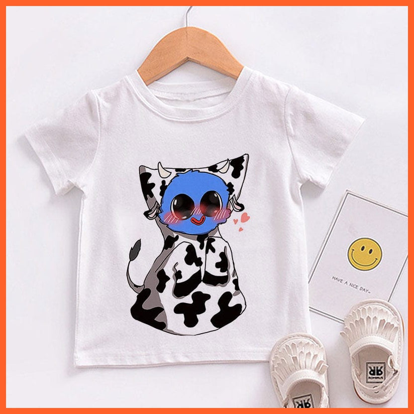 whatagift.com.au Kids T-shirts Copy of Unisex Cute Huggy Wuggy T-Shirt |  Graphic Print Kids Short Sleeve T-Shirts Tops