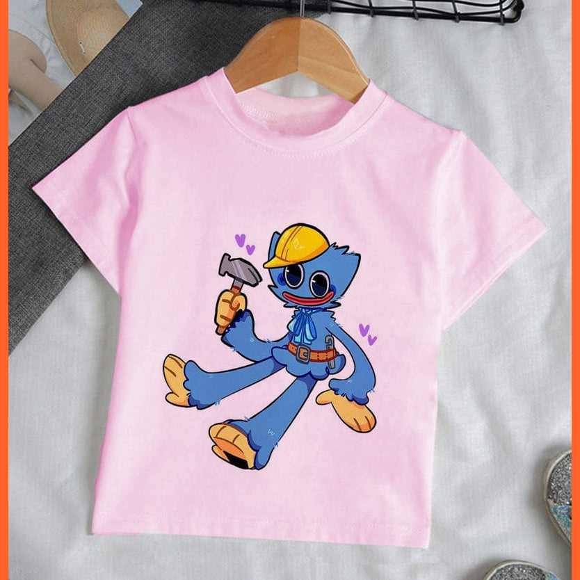 whatagift.com.au Kids T-shirts Copy of Unisex Cute Huggy Wuggy T-Shirt |  Graphic Print Kids Short Sleeve T-Shirts Tops