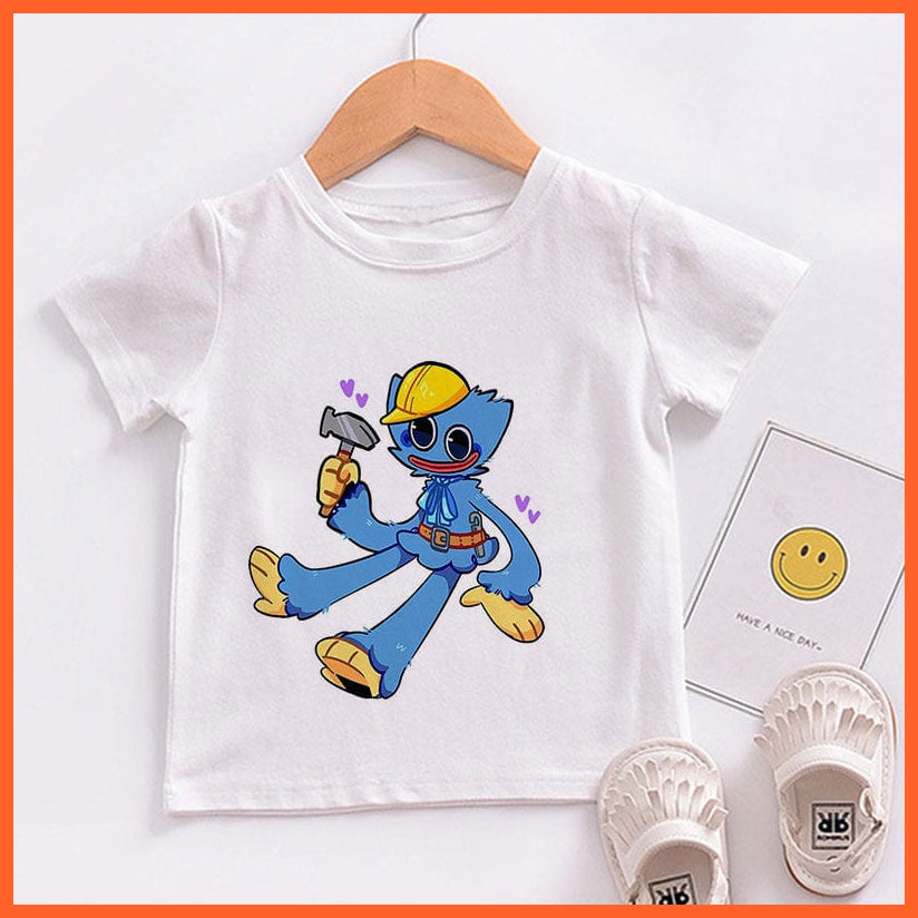 whatagift.com.au Kids T-shirts Copy of Unisex Cute Huggy Wuggy T-Shirt |  Graphic Print Kids Short Sleeve T-Shirts Tops