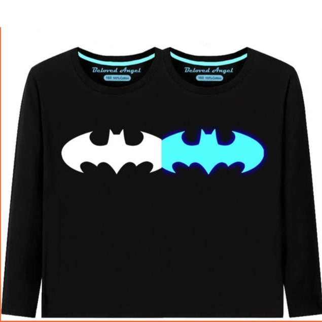 whatagift.com.au Kids T-shirts CTYGAQ / 13 / China Kids 3D Print Luminous Cartoon Cotton Teen Costume Black T-Shirt