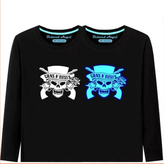 whatagift.com.au Kids T-shirts CTYGGTZ / 15 / China Kids 3D Print Luminous Cartoon Cotton Teen Costume Black T-Shirt