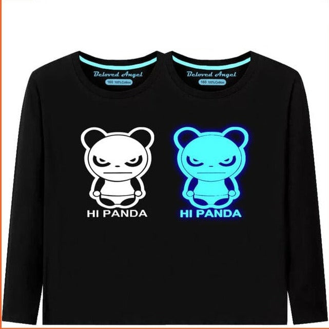 whatagift.com.au Kids T-shirts CTYGXM / 9 / China Kids 3D Print Luminous Cartoon Cotton Teen Costume Black T-Shirt