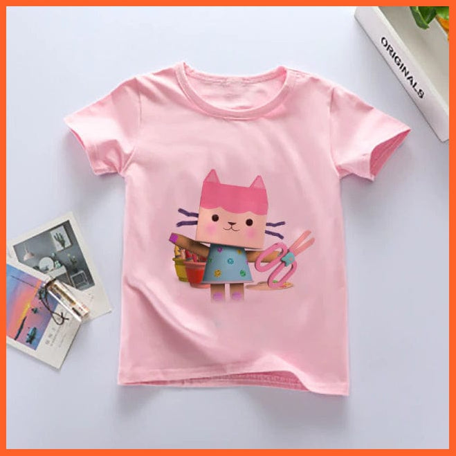 whatagift.com.au Kids T-shirts Cute Doll House Cartoon Print T-shirt | Summer Vogue Tees White Camisole Tops