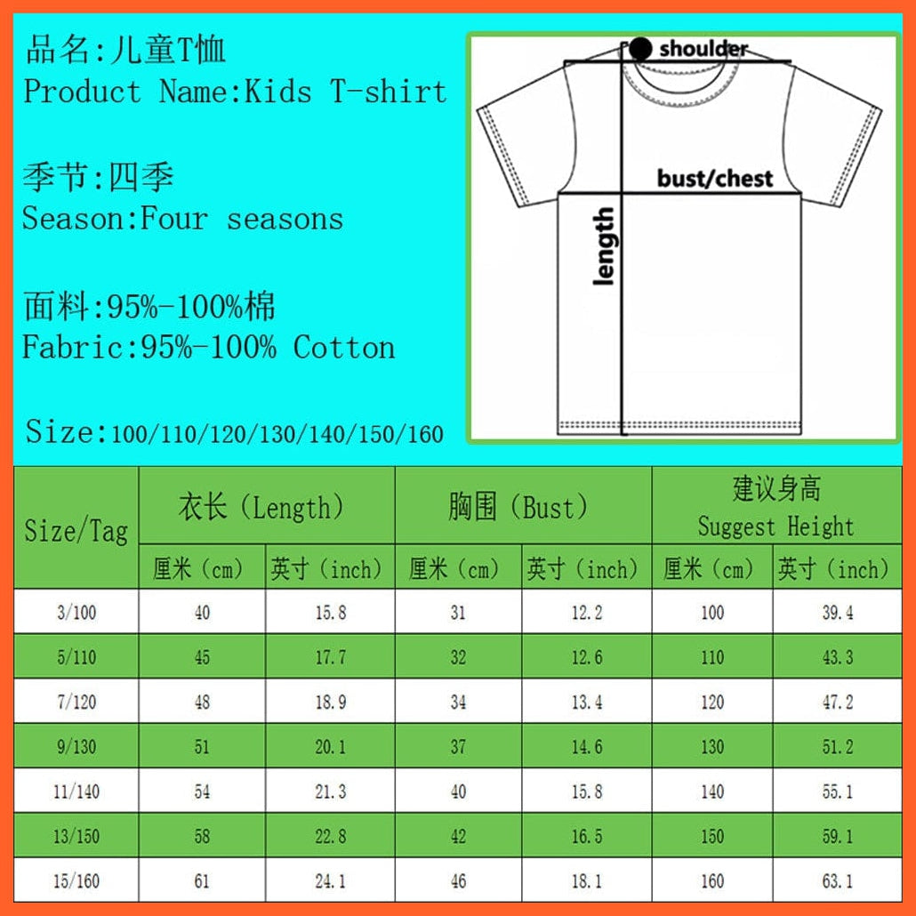 whatagift.com.au Kids T-shirts Kids 3D Print Luminous Cartoon Cotton Teen Costume Black T-Shirt