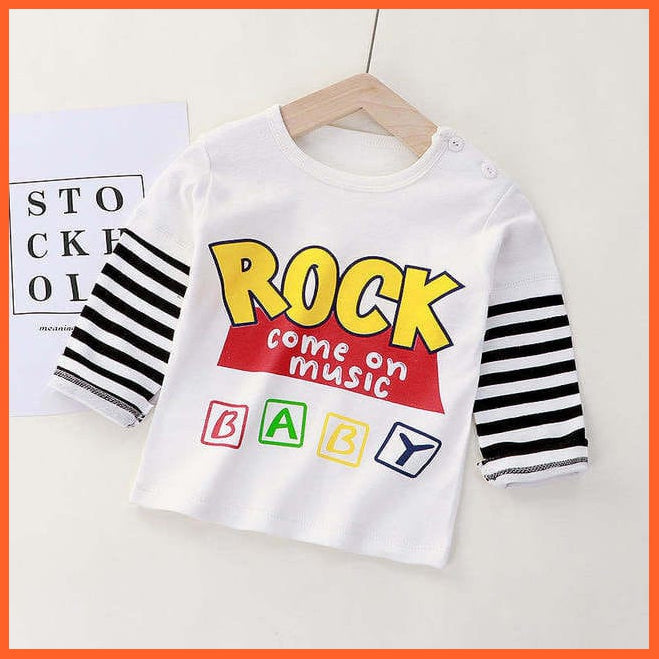 whatagift.com.au Kids T-shirts Spring Baby Long Sleeve Cartoon Printed T-shirt Cotton Girl Boy Kids Top Tees