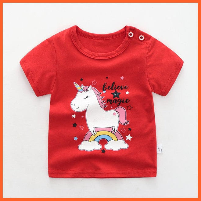 whatagift.com.au Kids T-shirts Spring Baby Long Sleeve Cartoon Printed T-shirt Cotton Girl Boy Kids Top Tees