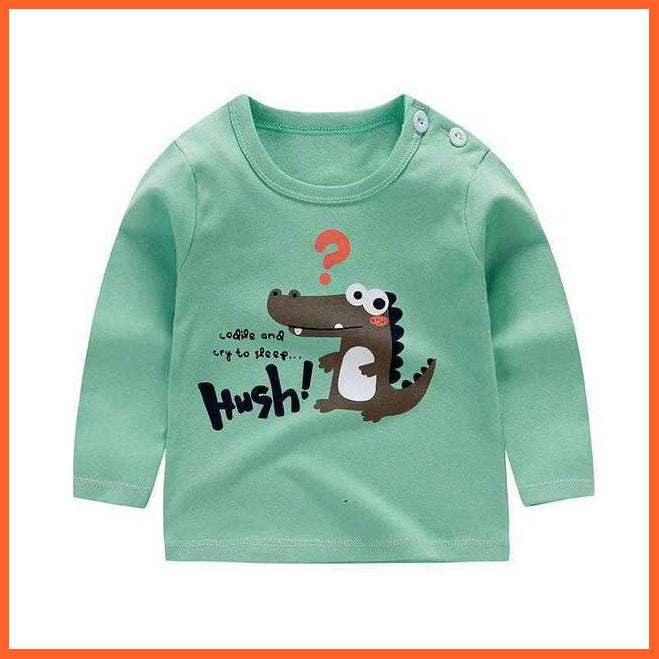 whatagift.com.au Kids T-shirts Spring Baby Long Sleeve Cartoon Printed T-shirt Cotton Girl Boy Kids Top Tees
