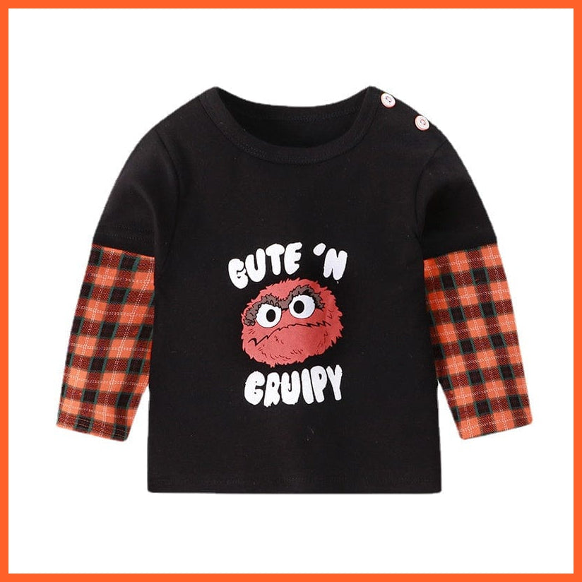whatagift.com.au Kids T-shirts Spring Baby Long Sleeve Cartoon Printed T-shirt Cotton Girl Boy Kids Top Tees