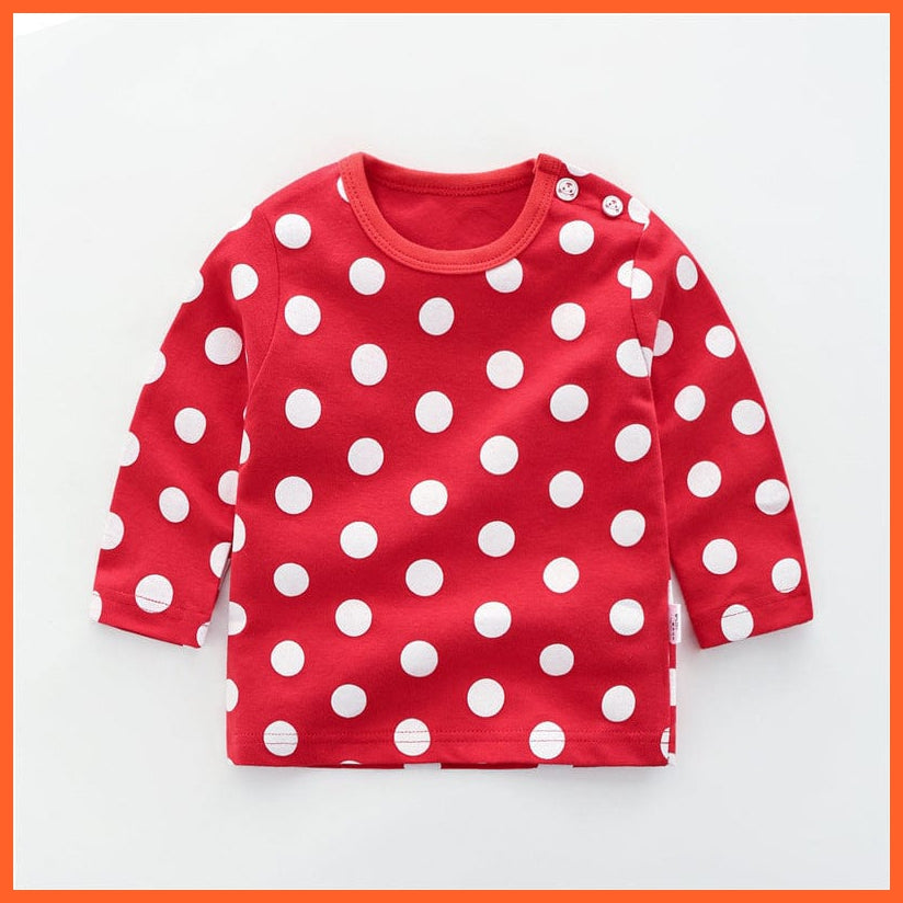 whatagift.com.au Kids T-shirts Spring Baby Long Sleeve Cartoon Printed T-shirt Cotton Girl Boy Kids Top Tees
