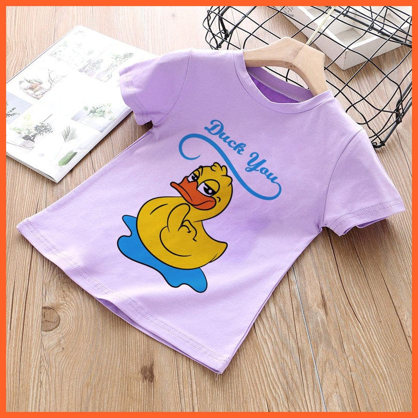 whatagift.com.au Kids T-shirts Summer Cartoon Animals Baby Kids T-Shirt | Cute Short Sleeve Printed Toddler Tee