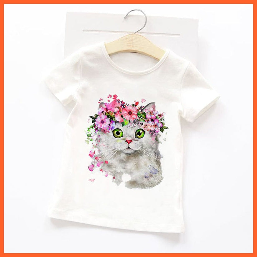 whatagift.com.au Kids T-shirts Summer Cartoon Animals Baby Kids T-Shirt | Cute Short Sleeve Printed Toddler Tee