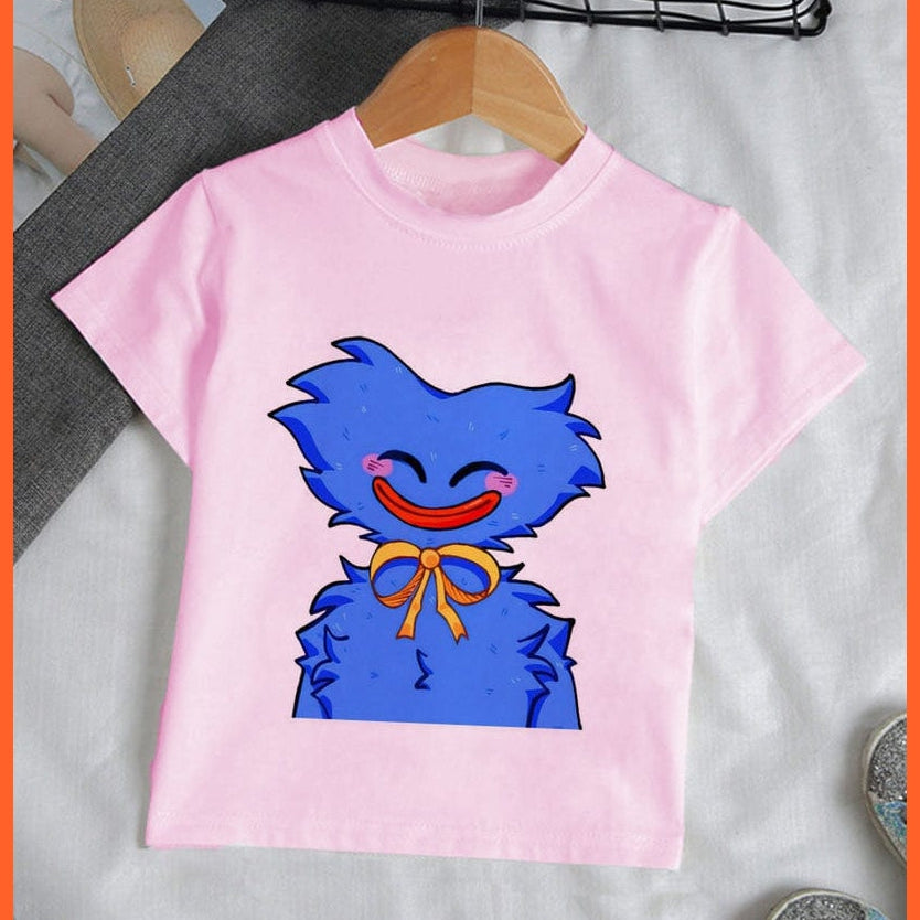 whatagift.com.au Kids T-shirts Unisex Cute Huggy Wuggy T-Shirt |  Graphic Print Kids Short Sleeve T-Shirts Tops