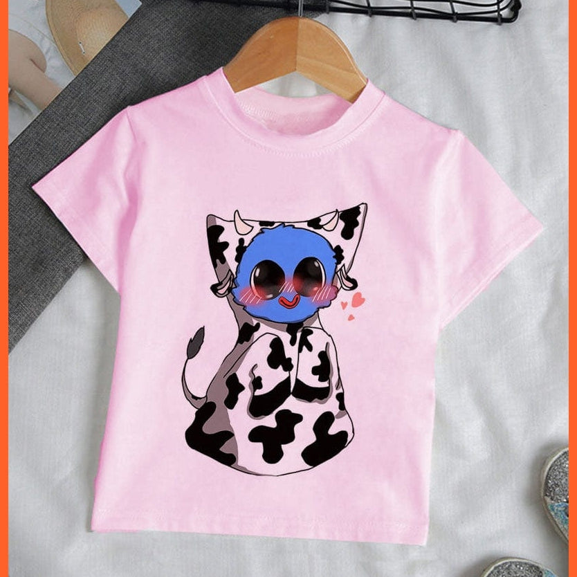 whatagift.com.au Kids T-shirts Unisex Cute Huggy Wuggy T-Shirt |  Graphic Print Kids Short Sleeve T-Shirts Tops