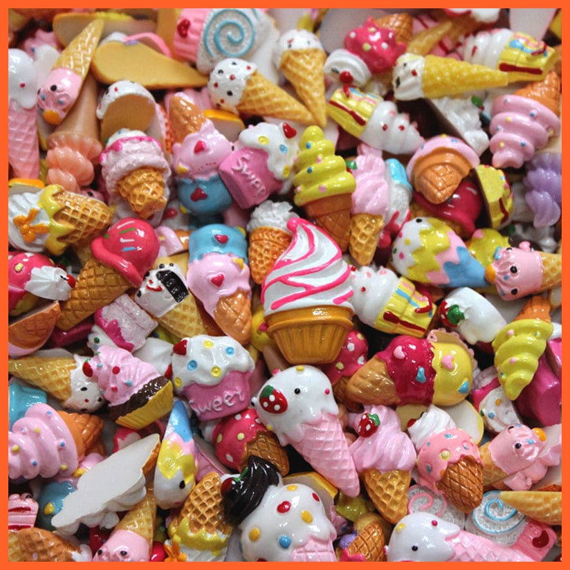 whatagift.com.au Kids Toys 10pcs Cute Mini Candy Donut Bread Doll Food Scale Dollhouse Miniature Cake Accessories Home Craft Decor Cake Kids Kitchen Toys