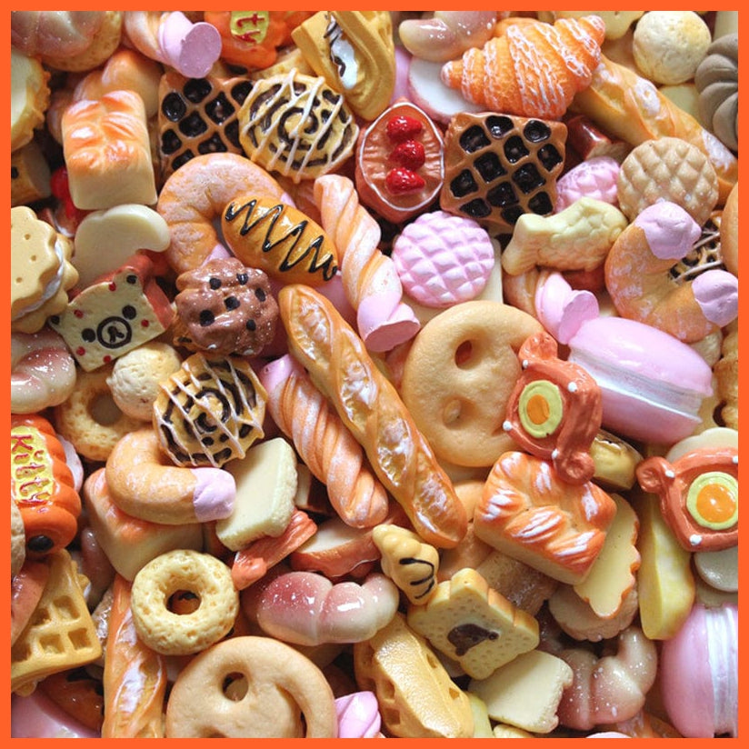 whatagift.com.au Kids Toys 10pcs Cute Mini Candy Donut Doll Food Dollhouse Miniature Accessories Kids Toys