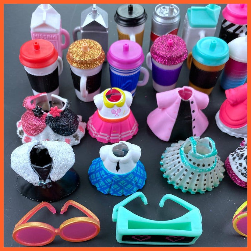 whatagift.com.au Kids Toys 4pc/Set Original Clothes Shoes Bottle Accessories Dress Suit for Dolls Kid Gift
