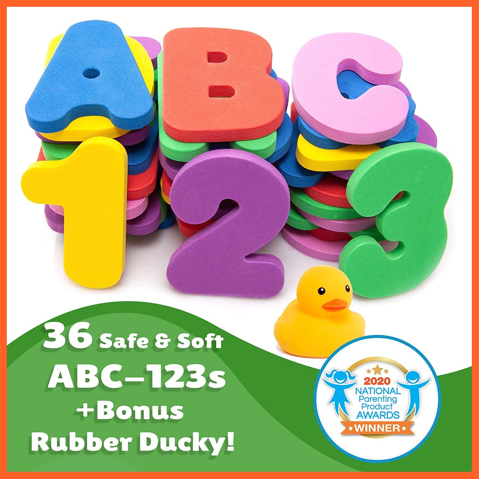 whatagift.com.au Kids Toys Animals Alphanumeric Letter Puzzle Foam  EVA Education Bath Toys